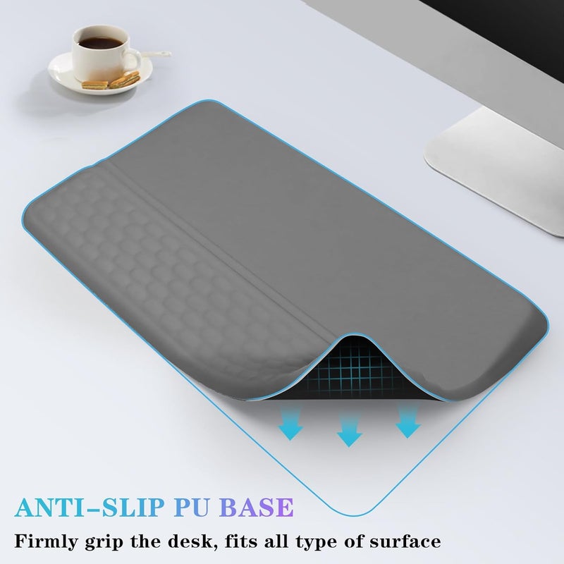 KEPUTAIER Computer Keyboard Stand with Wrist Rest, Ergonomic Tilted Keyboard Holder - Keyboard Riser with Wrist Pad - Keyboard Tray Support for Office Home - Gray - Image 5